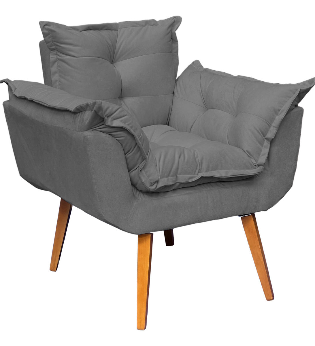 Kit Namoradeira Reforçada + 2 Poltronas Decorativas Para Sala Recepção Consultório Escritório Suede