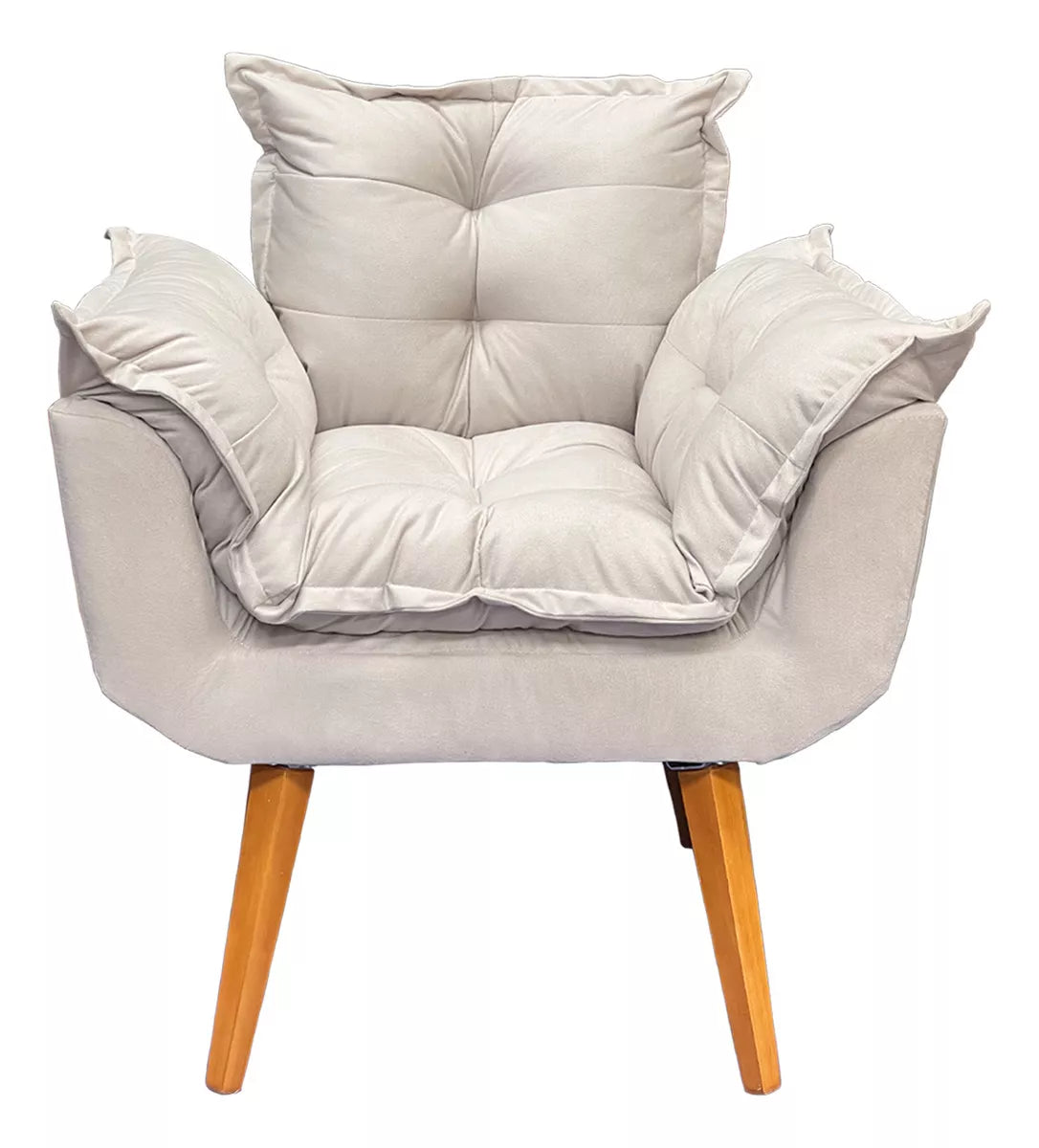 Kit Namoradeira Reforçada + 2 Poltronas Decorativas Para Sala Recepção Consultório Escritório Suede
