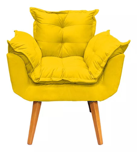 Kit Namoradeira Reforçada + 2 Poltronas Decorativas Para Sala Recepção Consultório Escritório Suede
