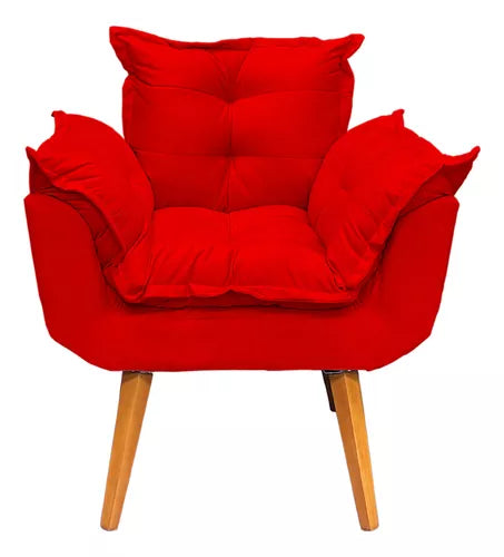 Kit Namoradeira Reforçada + 2 Poltronas Decorativas Para Sala Recepção Consultório Escritório Suede