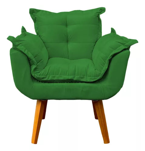 Kit Namoradeira Reforçada + 2 Poltronas Decorativas Para Sala Recepção Consultório Escritório Suede