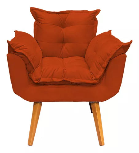 Kit Namoradeira Reforçada + 2 Poltronas Decorativas Para Sala Recepção Consultório Escritório Suede