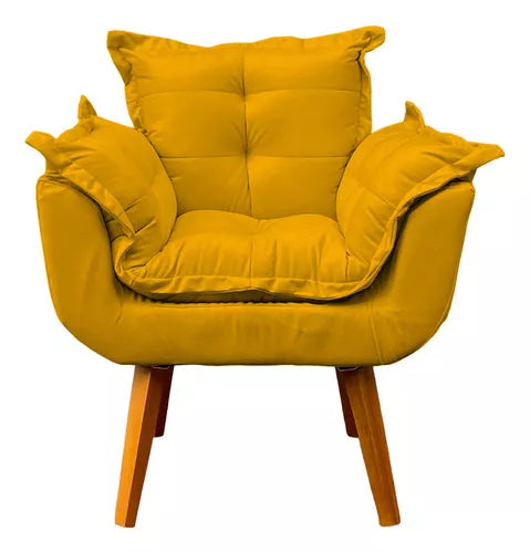 Kit Namoradeira Reforçada + 2 Poltronas Decorativas Para Sala Recepção Consultório Escritório Suede