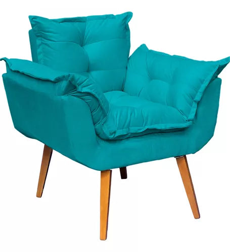 Kit Namoradeira Reforçada + 2 Poltronas Decorativas Para Sala Recepção Consultório Escritório Suede