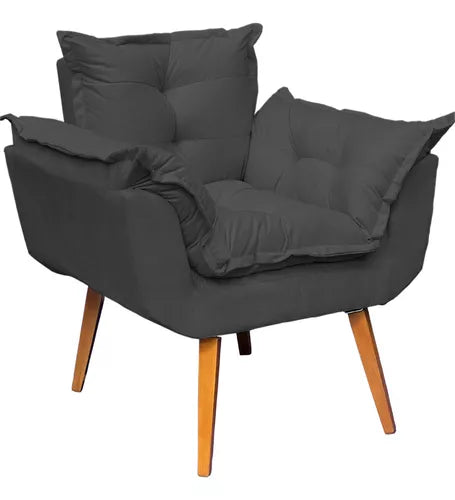 Kit Namoradeira Reforçada + 2 Poltronas Decorativas Para Sala Recepção Consultório Escritório Suede