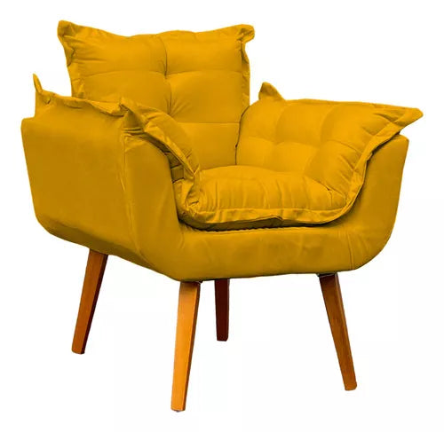 Kit Namoradeira Reforçada + 2 Poltronas Decorativas Para Sala Recepção Consultório Escritório Suede