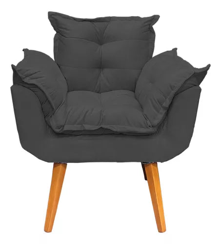 Kit Namoradeira Reforçada + 2 Poltronas Decorativas Para Sala Recepção Consultório Escritório Suede