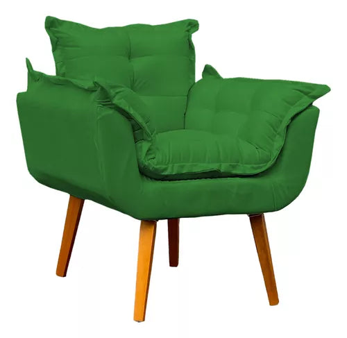 Kit Namoradeira Reforçada + 2 Poltronas Decorativas Para Sala Recepção Consultório Escritório Suede