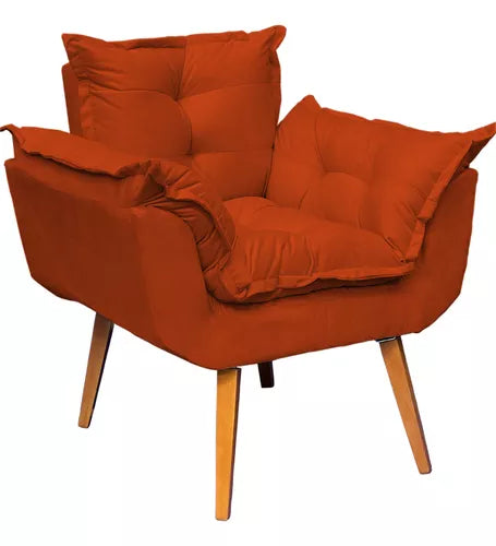 Kit Namoradeira Reforçada + 2 Poltronas Decorativas Para Sala Recepção Consultório Escritório Suede