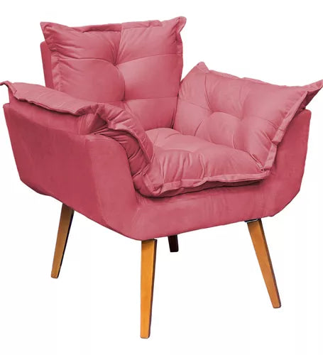 Kit Namoradeira Reforçada + 2 Poltronas Decorativas Para Sala Recepção Consultório Escritório Suede