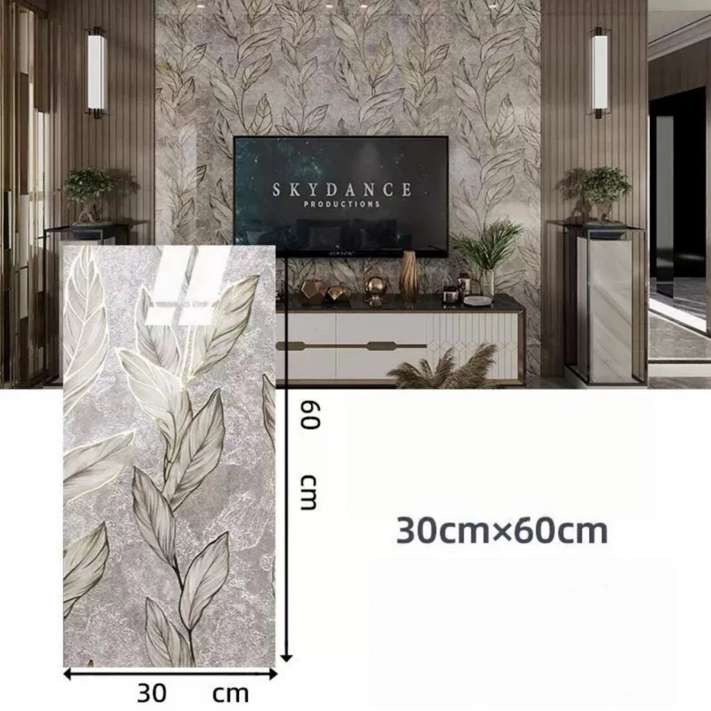 KIT40 Placa Adesiva 3d Mármore De Parede Relevo Lavável 30cm X 60cm