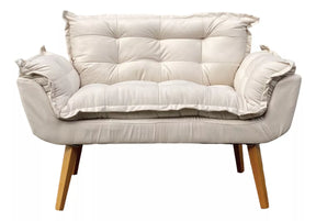 Kit Namoradeira Reforçada + 2 Poltronas Decorativas Para Sala Recepção Consultório Escritório Suede