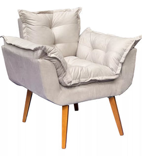 Kit Namoradeira Reforçada + 2 Poltronas Decorativas Para Sala Recepção Consultório Escritório Suede