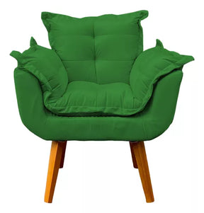 Kit Namoradeira Reforçada + 2 Poltronas Decorativas Para Sala Recepção Consultório Escritório Suede